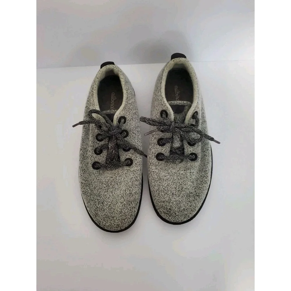 Allbirds Merino Wool Running Shoe Sneakers Light Heather Gray Black Soles Size 9 - Picture 1 of 6